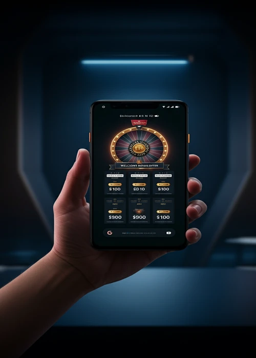 Afbeelding van de royale Winaura welkomstbonus, met 1500 euro bonusgeld en 250 gratis spins weergegeven in een aantrekkelijke casino interface.